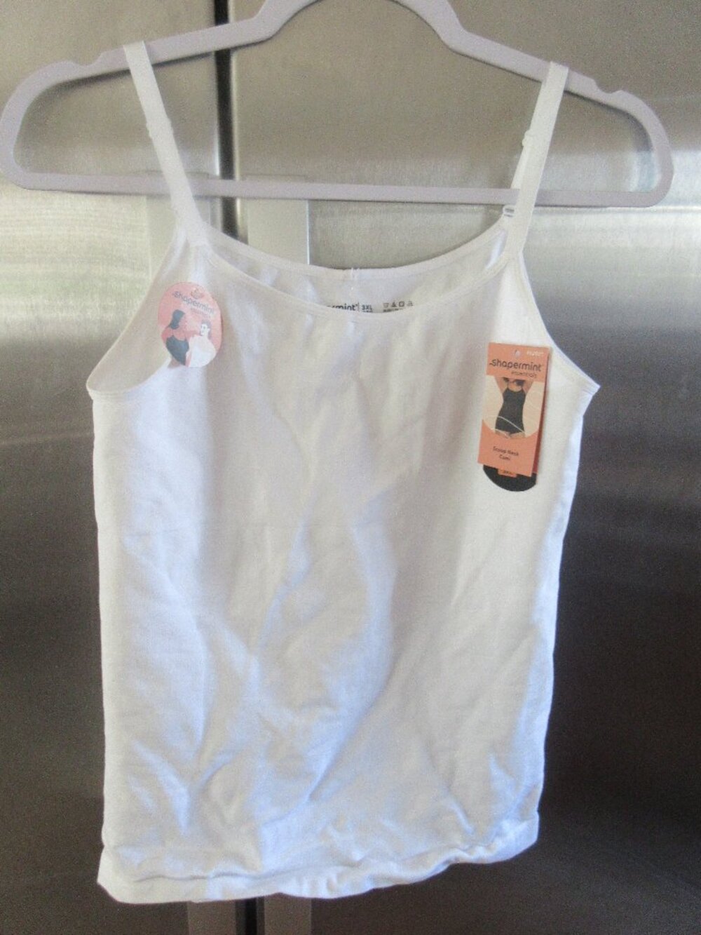 Shapermint Essentials Scoop Neck Cami 3XL White Shapewear Adjustable Straps NWT